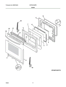 Door parts for Frigidaire Gas Range GCRG3038AFD from AppliancePartsPros.com