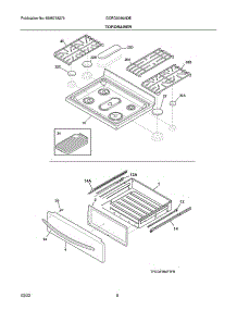 Top / Drawer parts for Frigidaire Gas Range GCRG3060ADE from AppliancePartsPros.com
