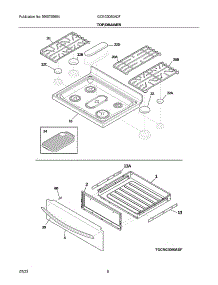 Top / Drawer parts for Frigidaire Gas Range GCRG3060ADF from AppliancePartsPros.com