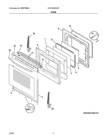 Door parts for Frigidaire Gas Range GCRG3060ADF from AppliancePartsPros.com
