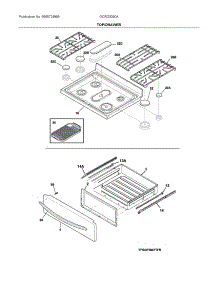 Top / Drawer parts for Frigidaire Gas Range GCRG3060AFC from AppliancePartsPros.com