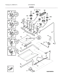 Burner parts for Frigidaire Gas Range GCRG3060AFD from AppliancePartsPros.com