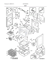 Body parts for Frigidaire Gas Range GCRG3060AFD from AppliancePartsPros.com