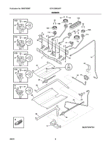 Burner parts for Frigidaire Gas Range GCRG3060AFF from AppliancePartsPros.com