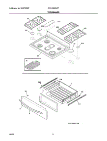 Top / Drawer parts for Frigidaire Gas Range GCRG3060AFF from AppliancePartsPros.com