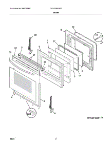 Door parts for Frigidaire Gas Range GCRG3060AFF from AppliancePartsPros.com
