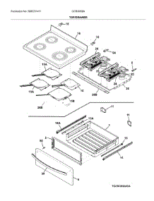 Top / Drawer parts for Frigidaire Electric Range GCRI3058ADA from AppliancePartsPros.com