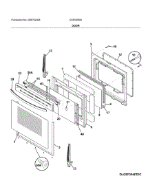 Door parts for Frigidaire Electric Range GCRI3058ADB from AppliancePartsPros.com