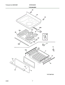 Top / Drawer parts for Frigidaire Gas Range GCRI3058ADG from AppliancePartsPros.com