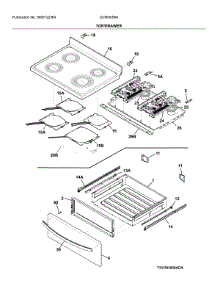 Top / Drawer parts for Frigidaire Electric Range GCRI3058AFB from AppliancePartsPros.com