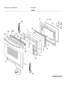 Door parts for Frigidaire Electric Range GCRI3058AFC from AppliancePartsPros.com