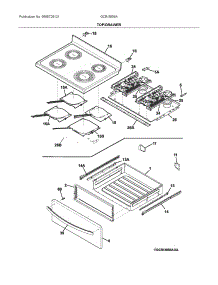 Top / Drawer parts for Frigidaire Electric Range GCRI3058AFD from AppliancePartsPros.com