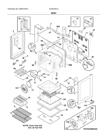 Body parts for Frigidaire Electric Range GCRI305CADC from AppliancePartsPros.com