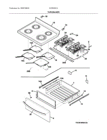 Top / Drawer parts for Frigidaire Electric Range GCRI305CAFD from AppliancePartsPros.com
