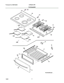 Top / Drawer parts for Frigidaire Electric Range GCRI305CAFE from AppliancePartsPros.com