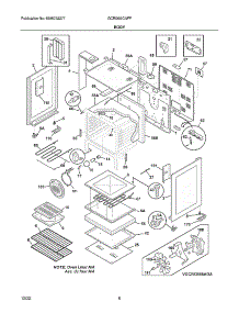 Body parts for Frigidaire Electric Range GCRI305CAFF from AppliancePartsPros.com