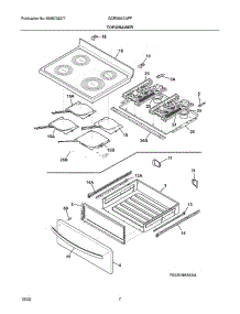 Top / Drawer parts for Frigidaire Electric Range GCRI305CAFF from AppliancePartsPros.com