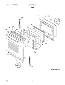 Door parts for Frigidaire Gas Range GCRI305CAFH from AppliancePartsPros.com