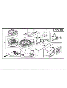 Flywheel parts for Honda Lawn & Garden Engine GCV160-LA0S3-ED from AppliancePartsPros.com