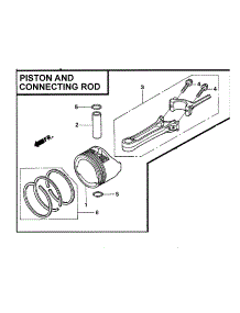 Piston & Connecting Rod parts for Honda Lawn & Garden Engine GCV160-LA0S3-ED from AppliancePartsPros.com