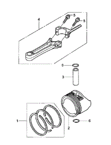 Piston Connecting Rod parts for Honda Lawn & Garden Engine GCV160-LABHH from AppliancePartsPros.com