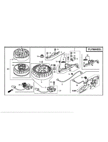 Flywheel parts for Honda Lawn & Garden Engine GCV160-LAOS3A from AppliancePartsPros.com