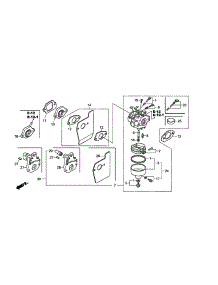 Carburetor parts for Honda Lawn & Garden Engine GCV160-LAOS3B from AppliancePartsPros.com