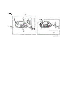Recoil Starter parts for Honda Lawn & Garden Engine GCV160A-N5AF from AppliancePartsPros.com