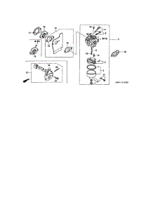 Carburetor parts for Honda Lawn & Garden Engine GCV160A-N5AF from AppliancePartsPros.com