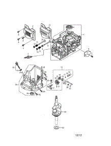 Cylinder / Crankshaft parts for Honda Lawn & Garden Engine GCV160LA0N5BR from AppliancePartsPros.com