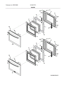 Doors parts for Frigidaire Electric Wall Oven GCWD2767AFD from AppliancePartsPros.com