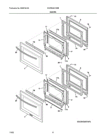 Door parts for Frigidaire Electric Wall Oven GCWD3067ADB from AppliancePartsPros.com