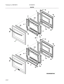 Doors parts for Frigidaire Electric Wall Oven GCWD3067AFA from AppliancePartsPros.com