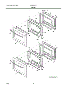 Door parts for Frigidaire Electric Wall Oven GCWD3067AFB from AppliancePartsPros.com