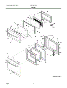 Door parts for Frigidaire Range Hood GCWM2767AFE from AppliancePartsPros.com
