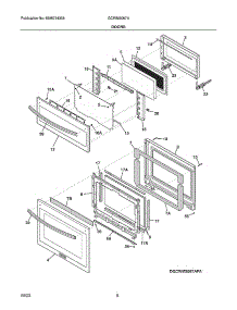 Door parts for Frigidaire Range Hood GCWM3067AFB from AppliancePartsPros.com