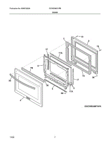 Door parts for Frigidaire Electric Wall Oven GCWS3067AFB from AppliancePartsPros.com