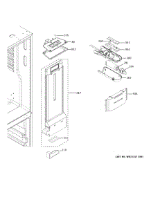 Fresh Food Section parts for Ge Bottom-Mount Refrigerator GDE21EGKURWW from AppliancePartsPros.com