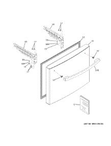 Freezer Door parts for Ge Bottom-Mount Refrigerator GDE21EMKURES from AppliancePartsPros.com