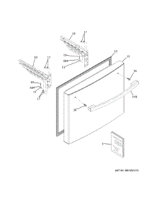 Freezer Door parts for Ge Bottom-Mount Refrigerator GDE21EYKHRFS from AppliancePartsPros.com