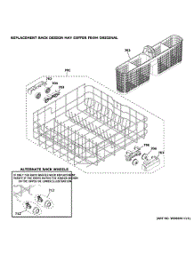 Lower Rack Assembly parts for Ge Dishwasher GDF510PSR3SS from AppliancePartsPros.com