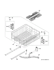 Upper Rack Assembly parts for Ge Dishwasher GDF530PGM3BB from AppliancePartsPros.com