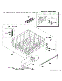 Upper Rack Assembly parts for Ge Dishwasher GDF535PGR1WW from AppliancePartsPros.com