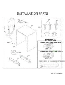 Installation Parts parts for Ge Dishwasher GDF535PGRAWW from AppliancePartsPros.com