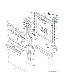 Escutcheon & Door Assembly parts for Ge Dishwasher GDP665SYN8FS from AppliancePartsPros.com