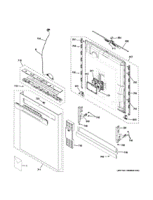Escutcheon & Door Assembly parts for Ge Dishwasher GDP670SMV0ES from AppliancePartsPros.com