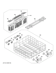 Lower Rack Assembly parts for Ge Dishwasher GDP670SMV0ES from AppliancePartsPros.com