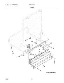 Frame parts for Frigidaire Dishwasher GDPH4515AD0A from AppliancePartsPros.com