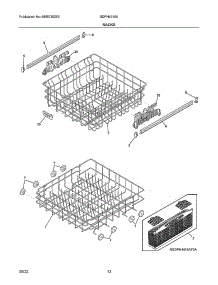 Racks parts for Frigidaire Dishwasher GDPH4515AF0A from AppliancePartsPros.com