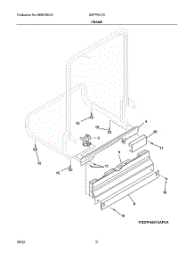 Frame parts for Frigidaire Dishwasher GDPP4517AF0A from AppliancePartsPros.com